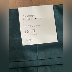 NWT Target - A New Day Skinny Ankle Stretch Pants Sz 18 Regular Green